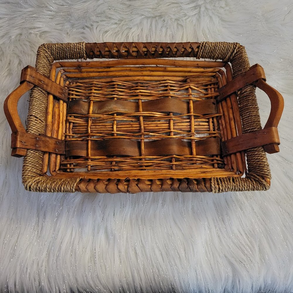 Rectangular Wooden Basket